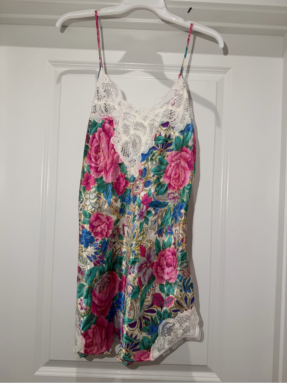 VINTAGE VICTORIA SECRET FLORAL LINGERIE SLIP DRESS- Size S